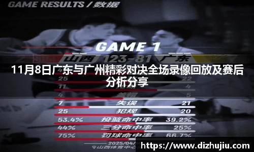 11月8日广东与广州精彩对决全场录像回放及赛后分析分享